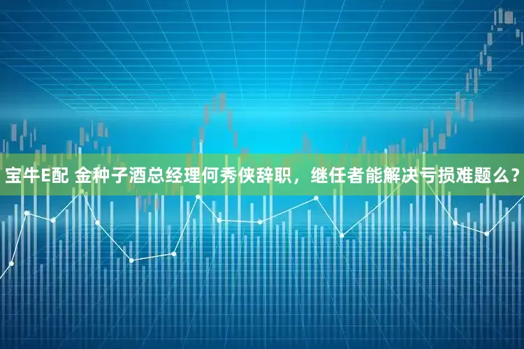 宝牛E配 金种子酒总经理何秀侠辞职，继任者能解决亏损难题么？